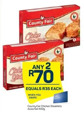 Pick n Pay Country Fair Chicken Steaklets Assorted 400g offer