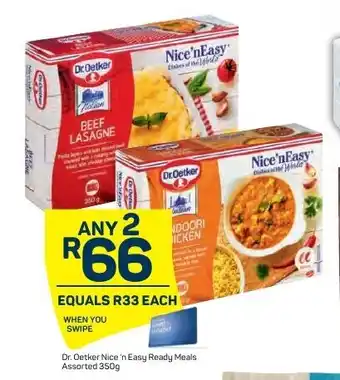 Pick n Pay Dr. Oetker Nice 'n Easy Ready Meals Assorted 350g offer