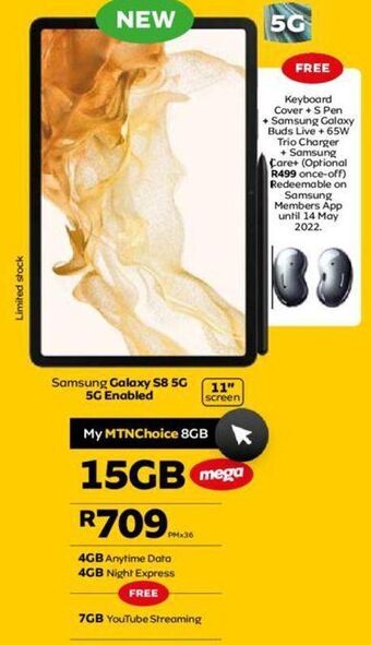 MTN Samsung galaxy s8 5g offer