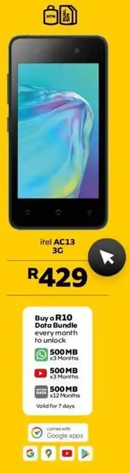 MTN Itel ac13 3g offer