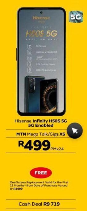 MTN Hisense infinity h50s 5g offer