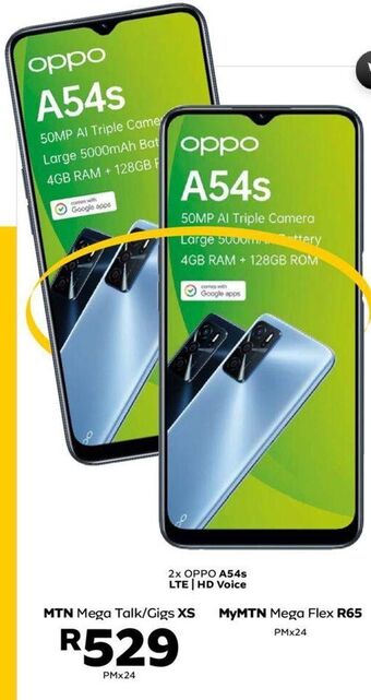 MTN 2 x oppo a54s offer