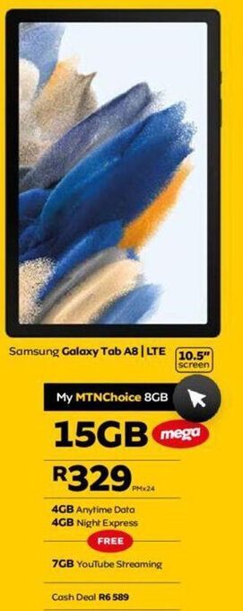 MTN Samsung galaxy tab a8 offer