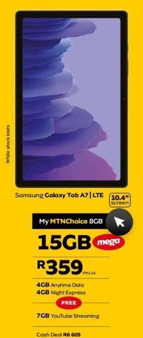 MTN Samsung galaxy tab a7 offer