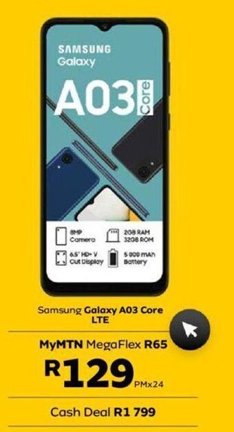 MTN Samsung galaxy a03 core lte offer
