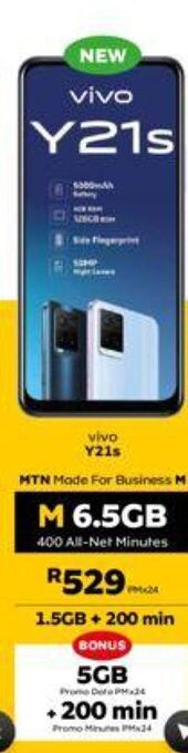 MTN Vivo y21s offer