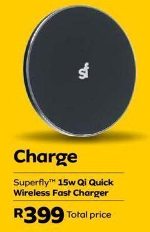 Superfly 15w qi quick wireless fast charger
