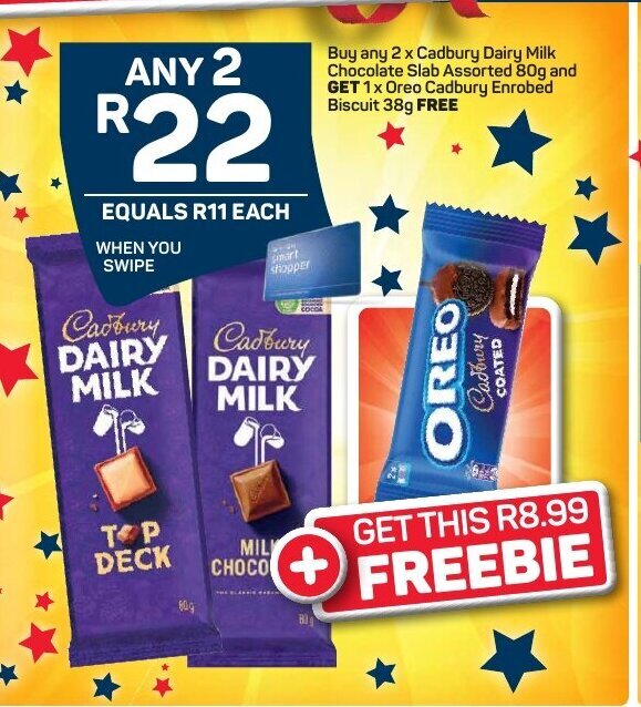 Cadbury Dairy Milk Chocolate Slab Assorted 80g offer at Pick n Pay