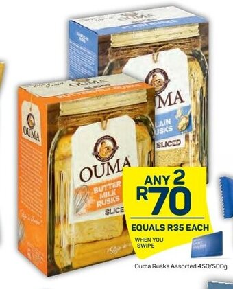 Pick n Pay Ouma Rusks Assorted 450/500g offer