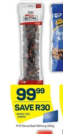 Pick n Pay PnP Sliced Beef Biltong 350g offer