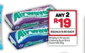 Wrigley's Airwaves Chewing Gum Stick Assorted 25g