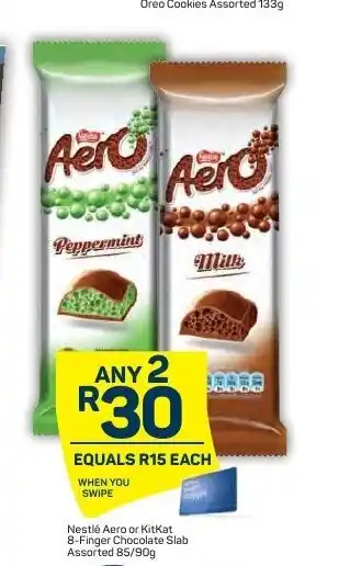 Pick n Pay Nestlé Aero or Kitkat 8-Finger Chocolate Slab Assorted 85/90g offer