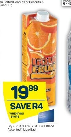 Pick n Pay Liqui Fruit 100% Fruit Juice Blend Assorted 1 Litre offer