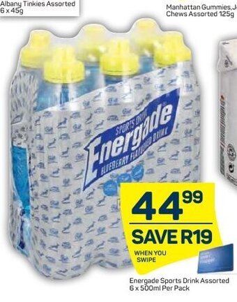 Energade Sports Drink Assorted 6x500ml