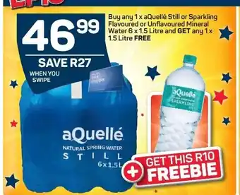 Pick n Pay Quellé Still or Sparkling Flavoured or Unflavoured Mineral Water 6x1.5Litre offer