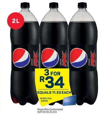 Pick n Pay Pepsi Max Carbonated Soft Drink 2 Litre offer