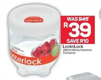 Pick n Pay LocknLock 280ml White Interlock Container offer