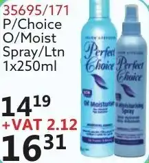 Africa Cash and Carry P/Choice O/Moist Spray/ Ltn 35695/171 offer