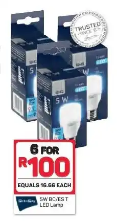 Pick n Pay LED Lamp 5W BC/ES T offer