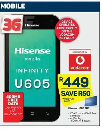 Pick n Pay VGA Front and 5M Rear Cameras 1500mAh Battery offer