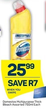 Pick n Pay Domestos Multipurpose Thick Bleach Assorted 750ml offer
