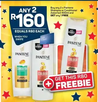 Pick n Pay Pantene Shampoo or Conditioner 400ml offer