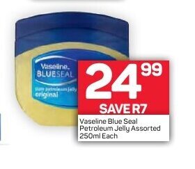 Pick n Pay Vaseline Blue Seal Petroleum Jelly Assorted 250ml offer