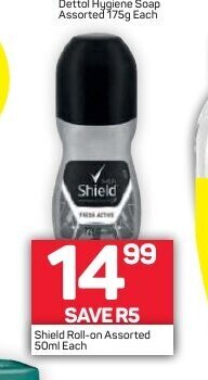Pick n Pay Shield Roll-on Assorted 50ml offer