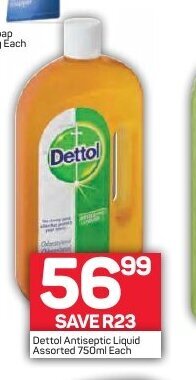 Pick n Pay Dettol Antiseptic Liquid 750ml offer