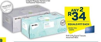 Pick n Pay PnP 2 Ply Facial Tissues Assorted 180s offer