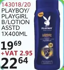 Africa Cash and Carry Playboy/Playgirl B/Lotion Asstd 143018/20 offer
