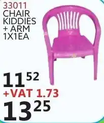 Africa Cash and Carry Chair Kiddies + Arm 33011 offer
