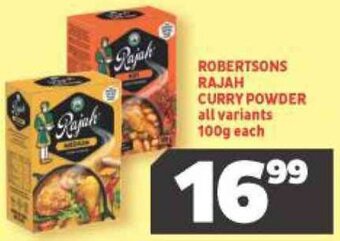 Usave Robertsons Rajah Curry Powder 100g offer