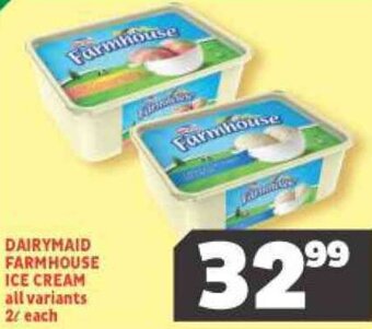Usave Dairymaid Farmhouse Ice Cream 2L offer