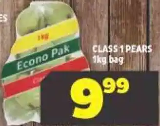 Usave Class 1 Pears 1kg offer