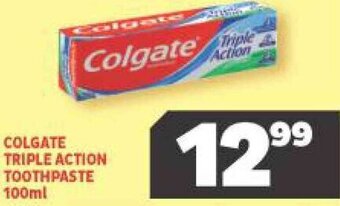 Usave Colgate Triple Action Toothpaste 100ml offer