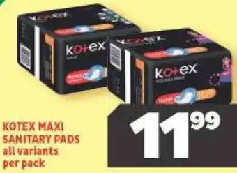 Usave Kotex Maxi Sanitary Pads offer
