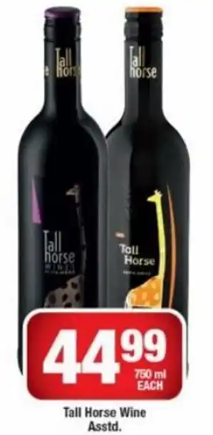 OK Liquor Tall Horse wine 750ml offer