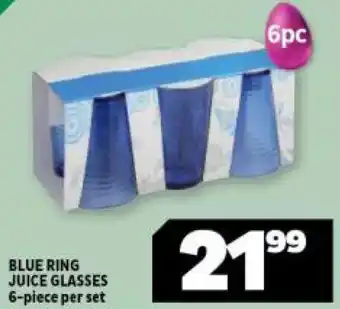 Usave Blue Ring Juice Glasses 6-piece offer
