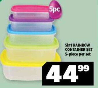 5in1 Rainbow Container Set 5-piece