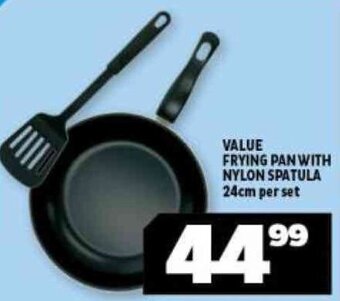 Usave Value Frying Pan with Nylon Spatula 24cm offer