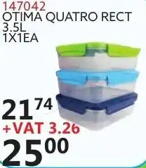 Africa Cash and Carry Otima Quatro Rect 3.5L 147042 offer