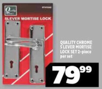 Usave Quality Chrome 5 Lever Mortise Lock Set 2-piece offer