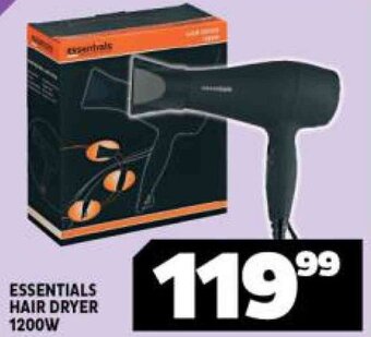 Usave Essentials Hair Dryer 1200w offer