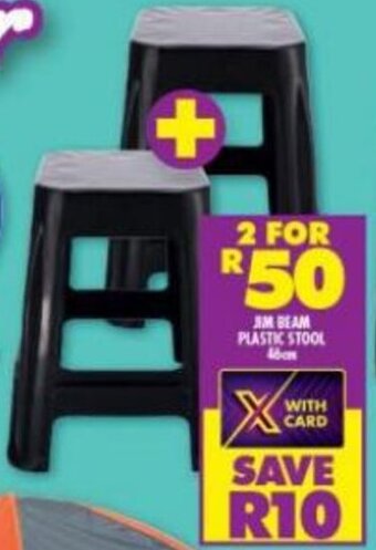 Shoprite Jim Beam Plastic Stool 2x46cm offer