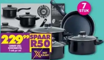 Shoprite Carbon Steel KookwareSteel 7-stuk offer