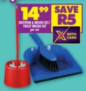 Shoprite Dustpan & Brush Set/Toilet Brush Set offer