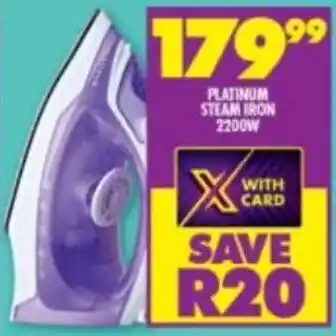 Shoprite Platinum Steam Iron 2200w offer