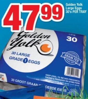 OK Foods Golden Yolk Large Eggs 30's offer