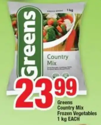 Greens Country Mix Frozen Vegetables 1kg